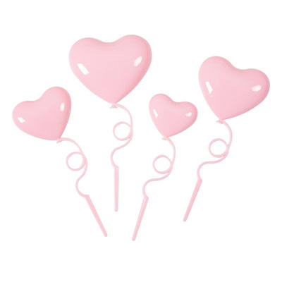 塑料爱心插件（4入）爱心弯型插件 情人节插件 甜品台插件 商品图3