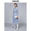 VIMAGE纬漫纪女装春夏季系带雪纺高腰显瘦气质连衣裙长款薄V1507149 商品缩略图1