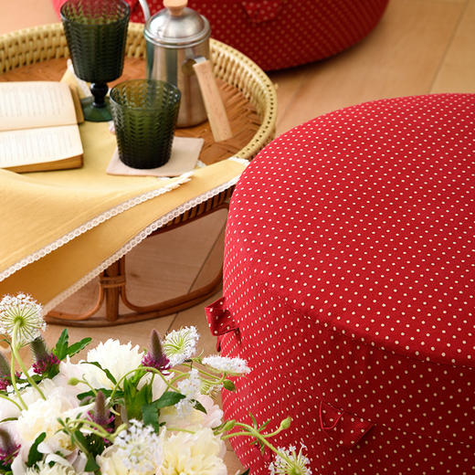 榻榻米蒲团坐垫红色波点坐垫加厚坐墩 商品图2