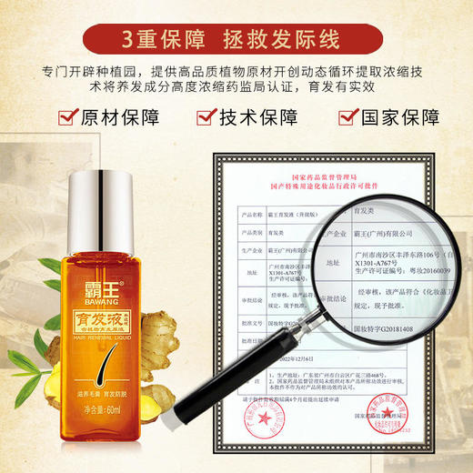 【发量担当孙芮同款】霸王育发液萃取多种植物育发精华滋养毛囊平衡头皮油脂分泌改善秀发生长环境拯救发际线 商品图3