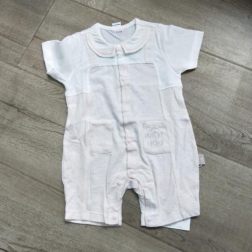 泡泡雨半袖对门裆系扣哈衣(维维小熊) 商品图0