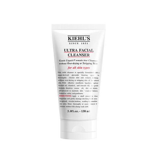 Kiehl's科颜氏高保湿洁面啫喱洗面奶男女深层清洁温和150ml 新版小奶泡随机发 商品图5