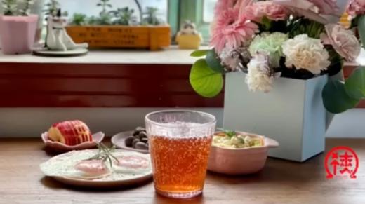 玫瑰醋气泡饮、山药豆、莴笋胡萝卜丝拌玉米、黑椒太阳蛋…【我用早餐叫醒你-22】 商品图0