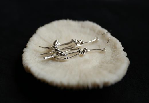 CHEZ BOQUE 爵士年代系列原创手工925银耳环《鸣琴》 商品图2