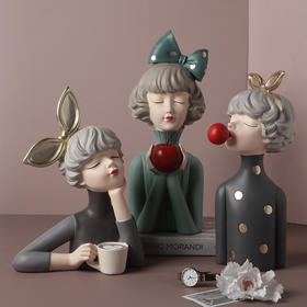 【家居饰品】北欧轻奢泡泡女孩  摆件结婚礼物乔迁新居礼品