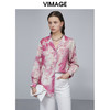 VIMAGE纬漫纪春夏款水墨画印花修身长袖衬衫衬衣上衣女V1509121 商品缩略图0