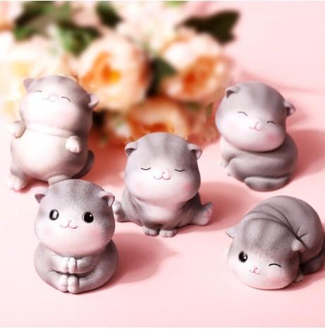 【520情人节】优客至品可爱猫咪盲盒手办装饰摆件5只精美礼盒套装 商品图1