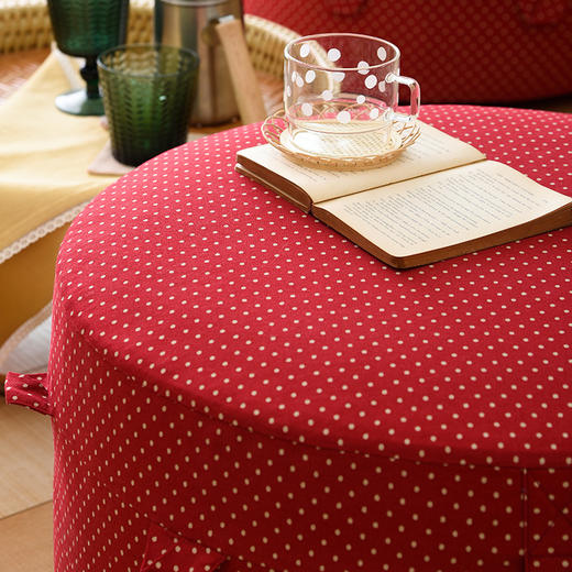 榻榻米蒲团坐垫红色波点坐垫加厚坐墩 商品图3