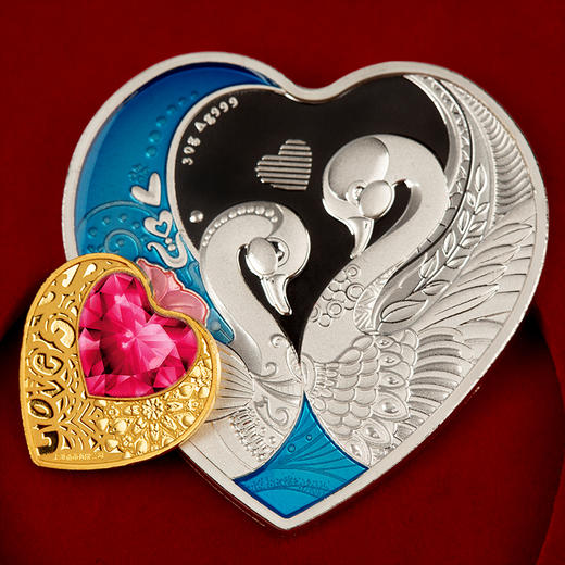 百年好合心形纪念章 上海造币发行 商品图6