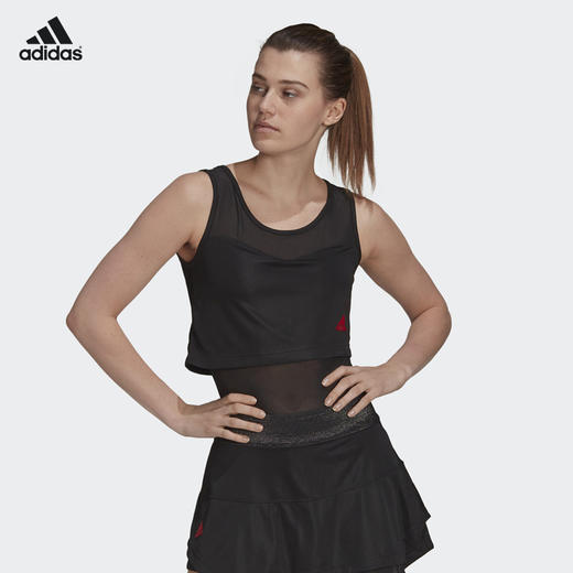 adidas阿迪达斯网球服法网女新款运动无袖连体衣T恤背心短裙套装 商品图1