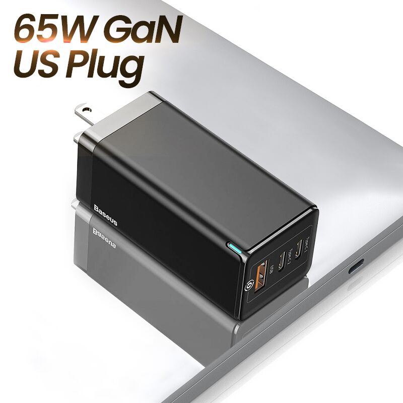 65W GaN US Plug Black