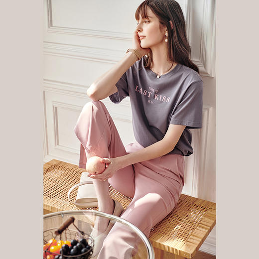 欧芮儿印花短袖t恤女2021新款夏字母宽松休闲设计感小众打底上衣 商品图1