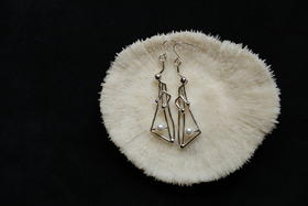 CHEZ BOQUE 爵士年代系列原创手工925银耳环《靠谱》