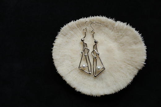 CHEZ BOQUE 爵士年代系列原创手工925银耳环《靠谱》 商品图0