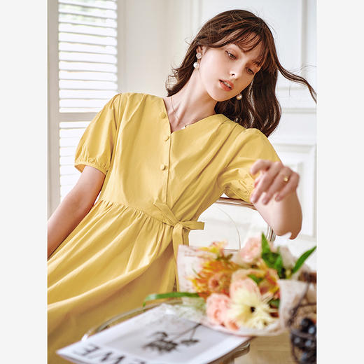 欧芮儿衬衫连衣裙2021收腰显瘦复古优雅设计感小众初恋甜美裙 商品图1