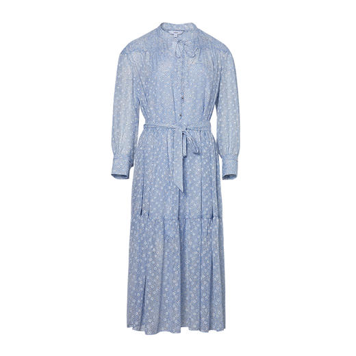 VIMAGE纬漫纪女装春夏季系带雪纺高腰显瘦气质连衣裙长款薄V1507149 商品图5