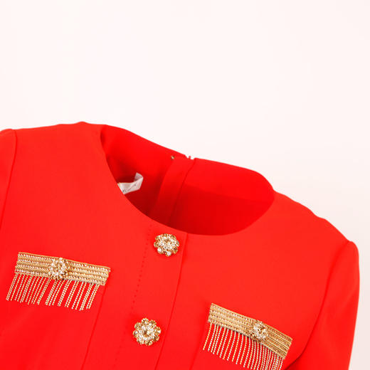 QF82A斯尔丽瑟俪春秋季新品正装四口袋职业连衣裙 商品图4