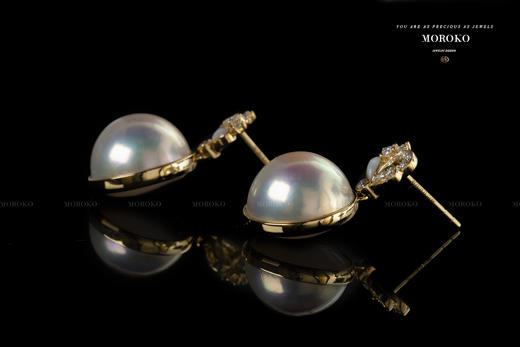 鸢尾花「圆形马贝耳钉」 商品图8