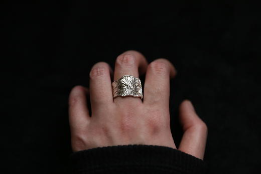 CHEZ BOQUE 覆盖系列原创手工925银戒指《海之羽》 商品图5