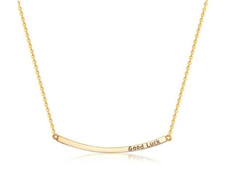 affiner阿菲娜14K金项链女士 goodluck吊坠锁骨链时尚饰品浪漫 AFP2065K 商品图0