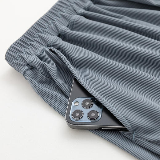 【服饰鞋包】*春夏冰丝薄款圆领家居口袋裤睡衣套装上衣裤子 商品图2