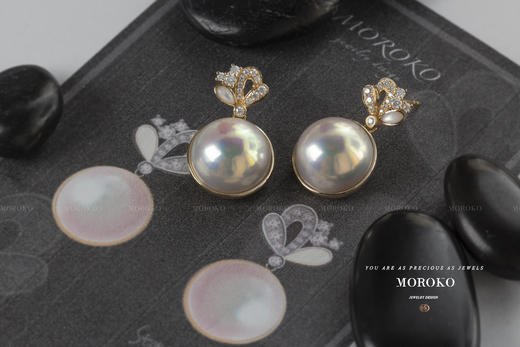 鸢尾花「圆形马贝耳钉」 商品图7