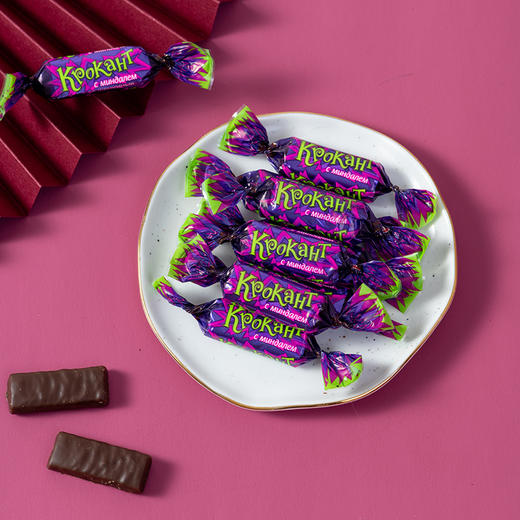 俄罗斯KDV巧克力味夹心紫皮糖500g 商品图1