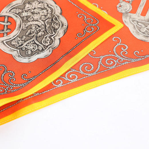 【皇锦】真丝围巾印花丝巾桑蚕丝围巾小方巾·璀璨银锁 商品图3