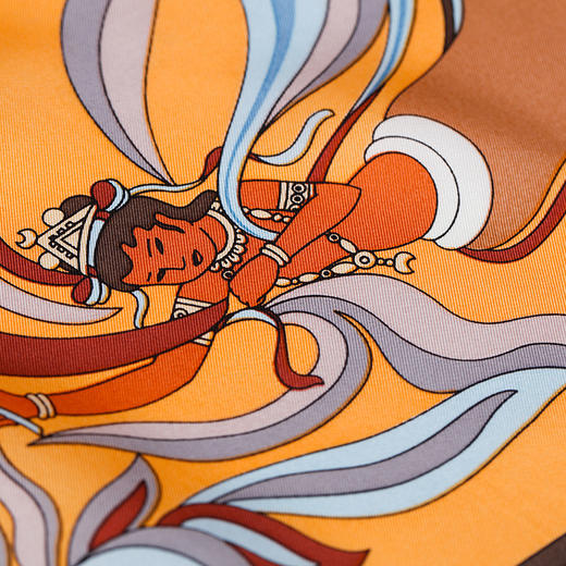 【皇锦】真丝围巾印花桑蚕丝方巾·妙喜无边 商品图3