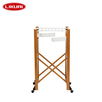 利快Arit意大利进口折叠双层榉木晾衣架可移动落地伸缩 晒衣架30M 商品图2