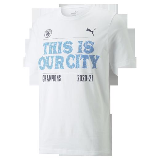 彪马2021赛季英超曼城夺冠短袖球衣冠军纪念t恤男76884301 商品图2