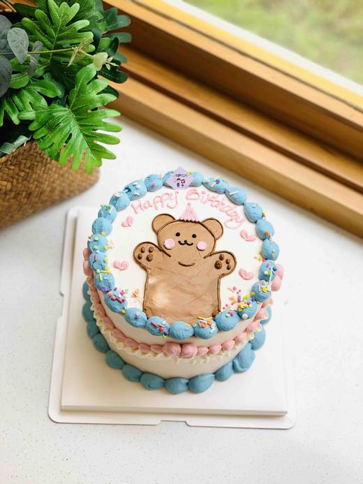 手绘熊奶油蛋糕 下单前请仔细阅读商品详情 商品图0