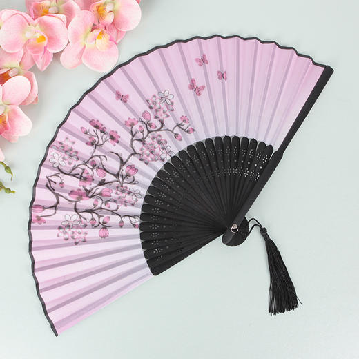 丝艺堂古风折扇20CM女士随身中国风礼品 商品图5
