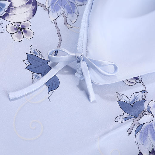 【皇锦】印花空调真丝被三件套-瓜蝶连绵 商品图4