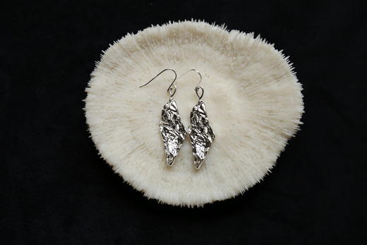 CHEZ BOQUE 冬日童话系列原创手工925银耳环《镜中月》 商品图2