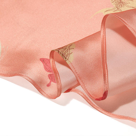 【皇锦】修身V领中长分身睡衣真丝家居服 商品图4