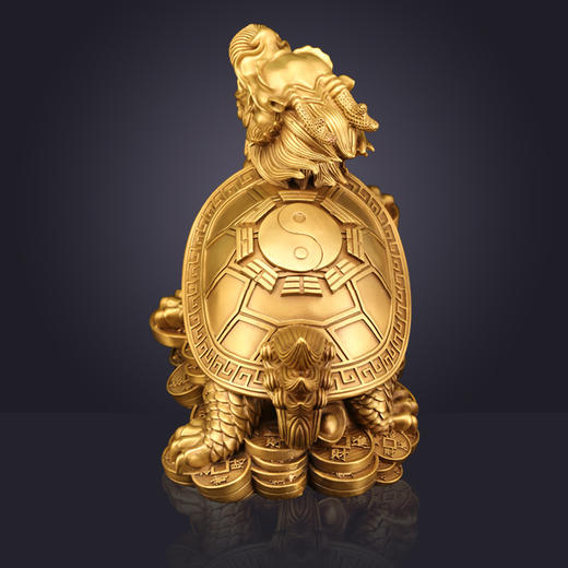 纯铜龙龟摆件，办公家居开业礼品 商品图2