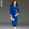 J6280906B颈袖添香女装时尚气质OL礼服裙修身名媛御姐风连衣裙 商品缩略图8