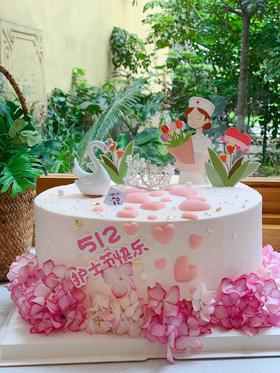 鲜花天鹅医生护士奶油蛋糕 下单前请仔细阅读商品详情