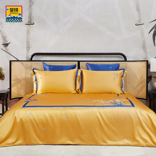 【皇锦】 真丝手绣空调被 五件套-兰兮 商品图1