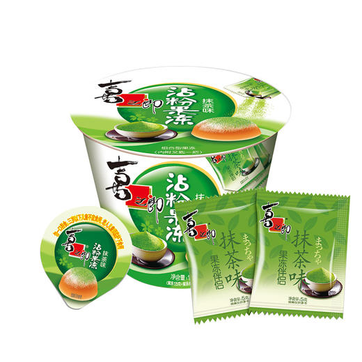 喜之郎抹茶味沾粉果冻【135g】 商品图0