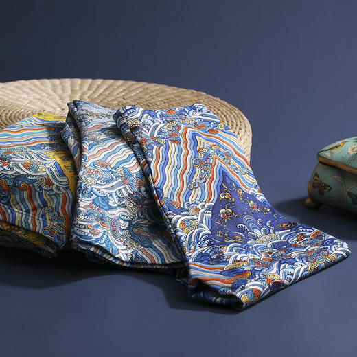 【皇锦】印花蚕丝打底裤-海水江崖系列 商品图2