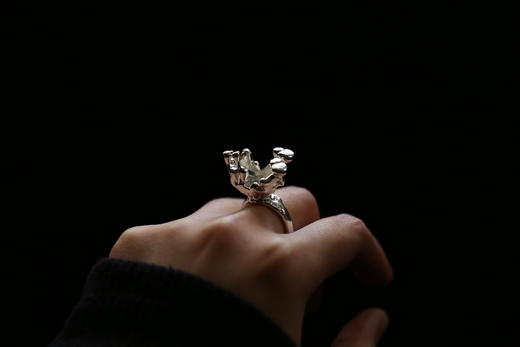 CHEZ BOQUE 冬日童话系列原创手工925银戒指《天空树2号》 商品图4