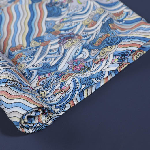 【皇锦】印花蚕丝打底裤-海水江崖系列 商品图4