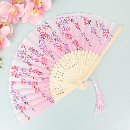 丝艺堂古风折扇20CM女士随身中国风礼品 商品图7