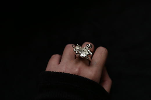 CHEZ BOQUE 冬日童话系列原创手工925银戒指《天空树2号》 商品图5