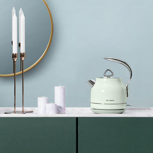 Buydeem/北鼎 K203浅杉绿电水壶304不锈钢自动断电电热水壶 商品图2
