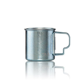 钛度TAIC纯钛马克杯B0329-1605大容量茶杯咖啡杯带手柄便携随手杯牛奶杯