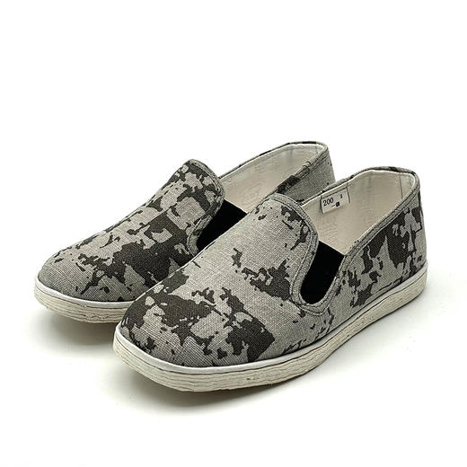 内联升童鞋手工单鞋千层底迷彩松紧口巾舌鞋5274C 商品图3