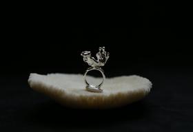 CHEZ BOQUE 冬日童话系列原创手工925银戒指《天空树2号》